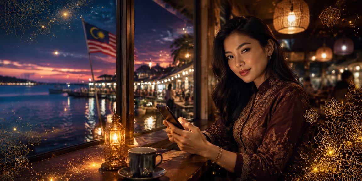 Pengguna Malaysia mengakses platform hiburan dalam talian pr1ma melalui telefon pintar